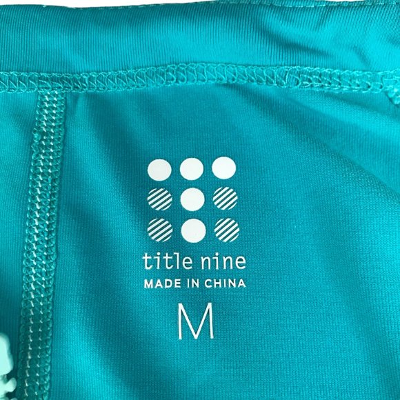 TITLE NINE Teal Zip Pullover Rash Guard Swim Shirt Women's M Svelte Sunbuster LS - Picture 8 of 12